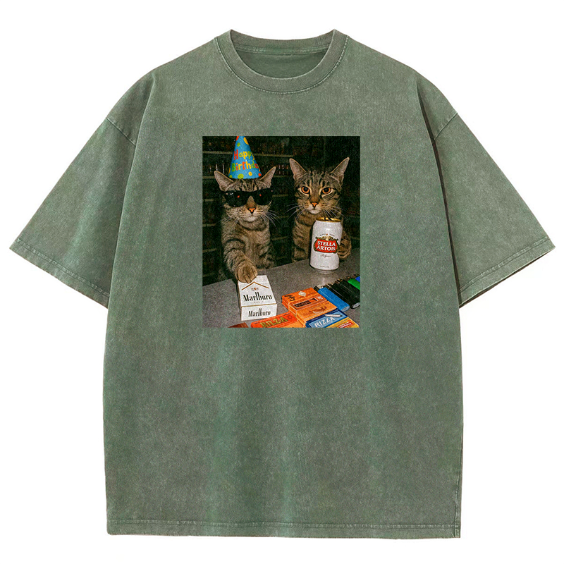 Birthday Buddies Washed T-shirt