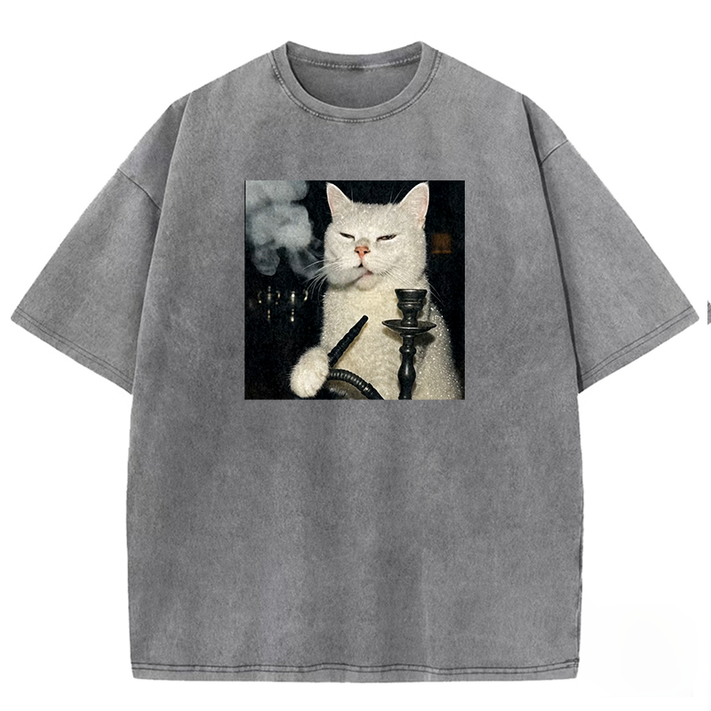 Smoke Master Kitty Washed T-shirt