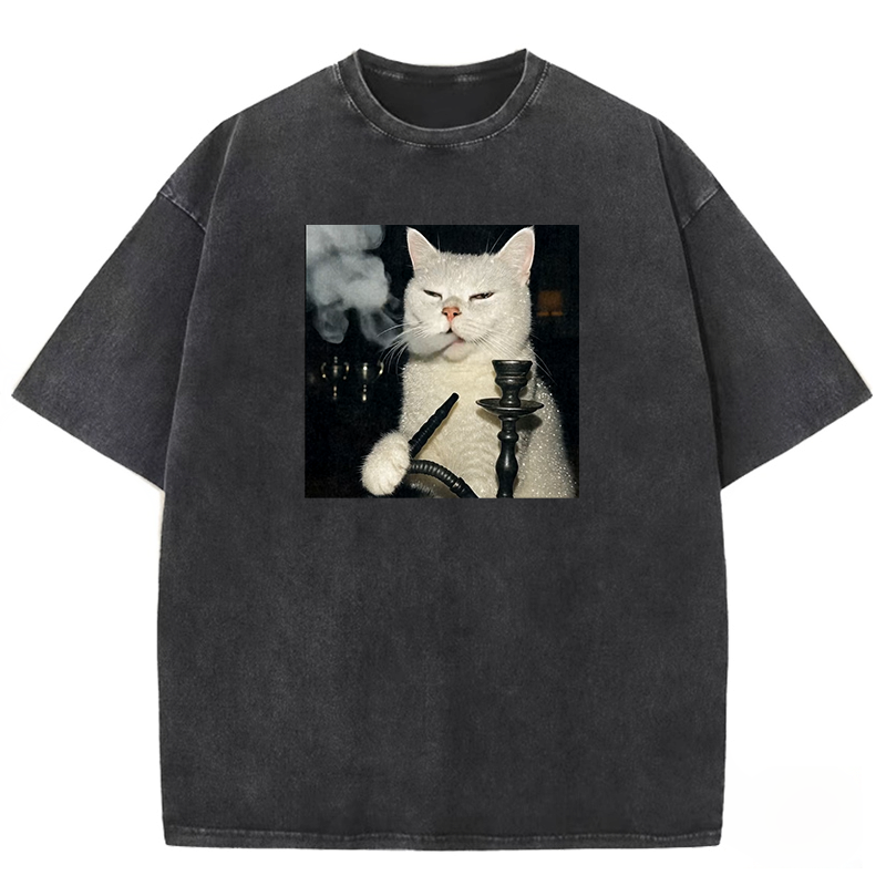 Smoke Master Kitty Washed T-shirt