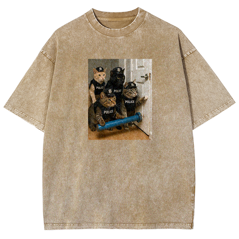 Feline Force Washed T-shirt