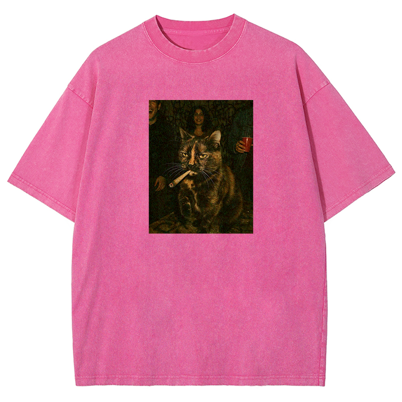 Underground Lounge Cat Washed T-shirt