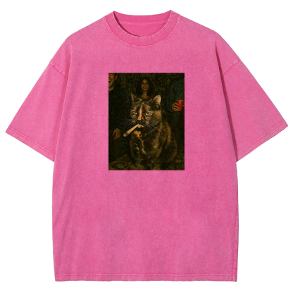 Underground Lounge Cat Washed T-shirt