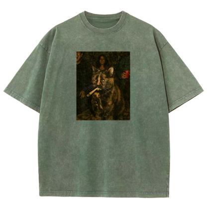 Underground Lounge Cat Washed T-shirt
