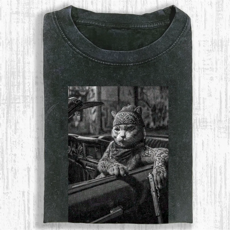 Tattooed Tabby Washed T-shirt