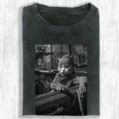 Tattooed Tabby Washed T-shirt