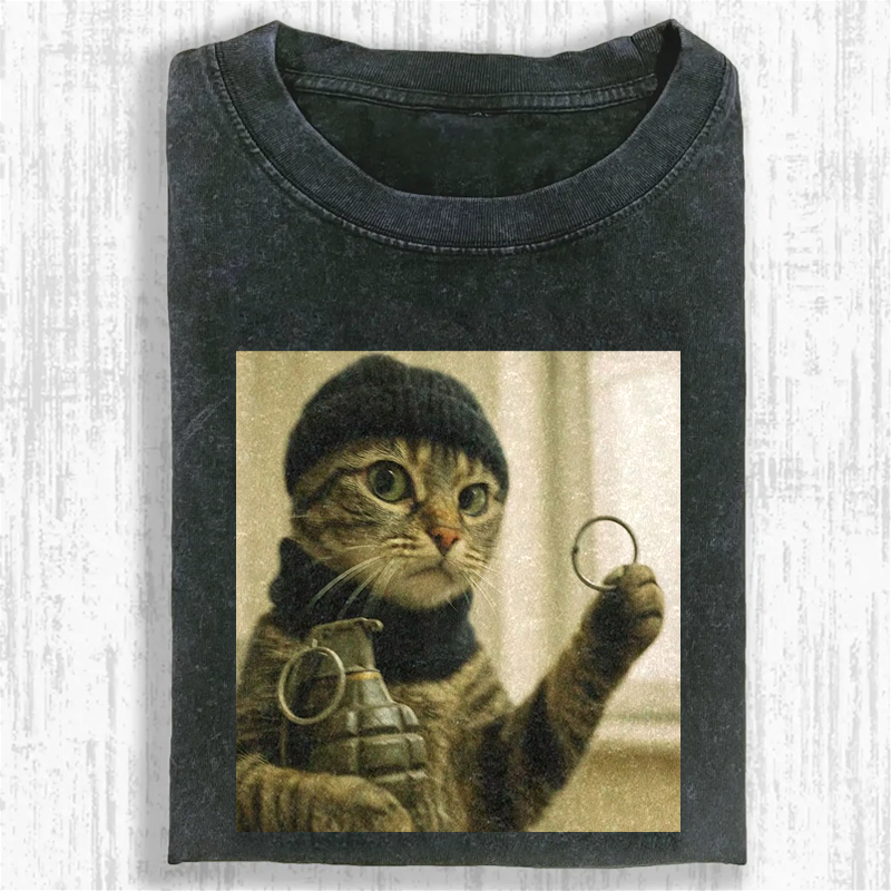 Feline Force Washed T-shirt