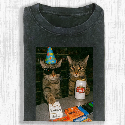 Birthday Buddies Washed T-shirt