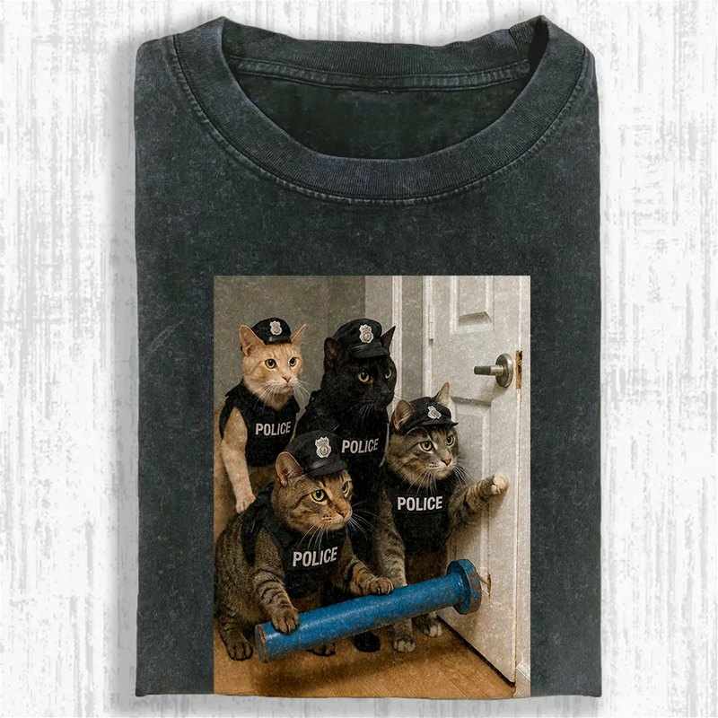 Feline Force Washed T-shirt