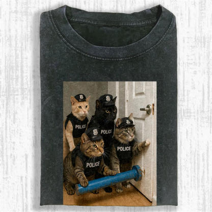 Feline Force Washed T-shirt