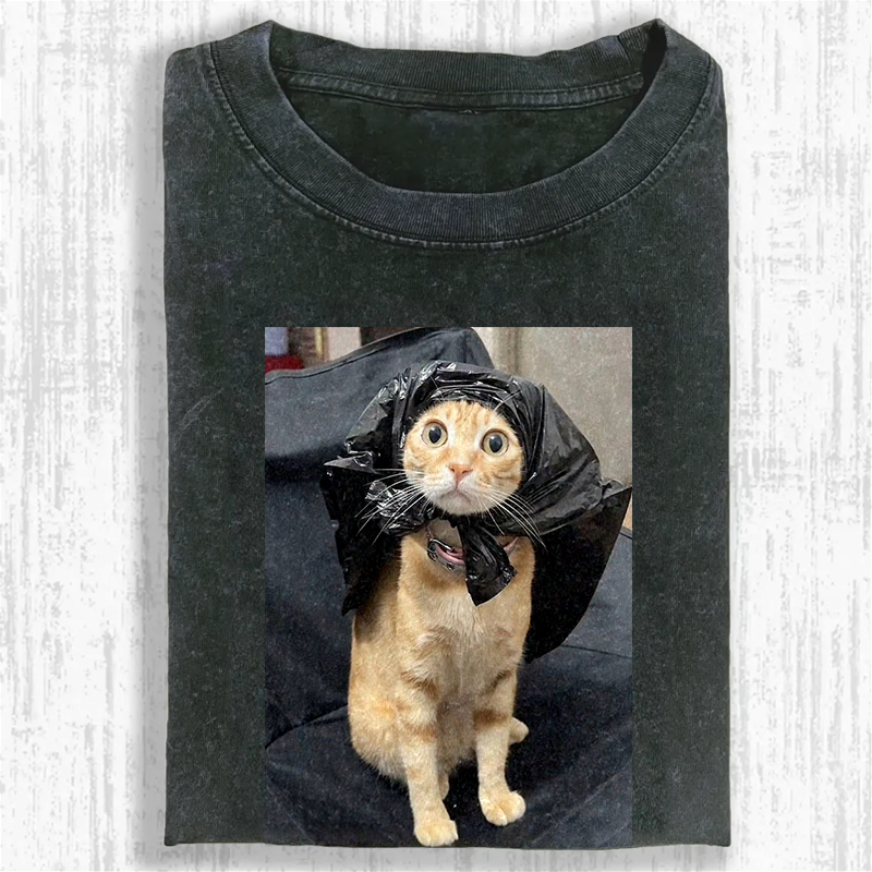 Trash Bag Superhero Washed T-shirt