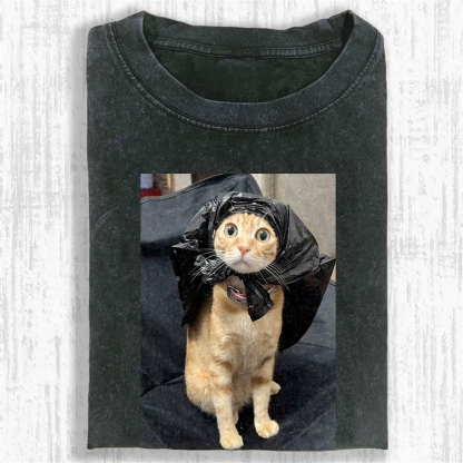 Trash Bag Superhero Washed T-shirt