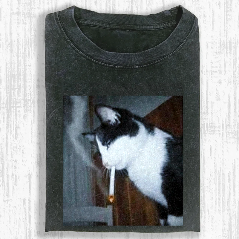 Nicotine Neko Washed T-shirt