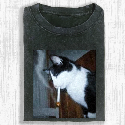 Nicotine Neko Washed T-shirt