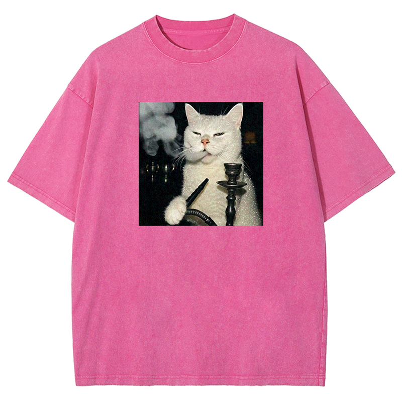 Smoke Master Kitty Washed T-shirt