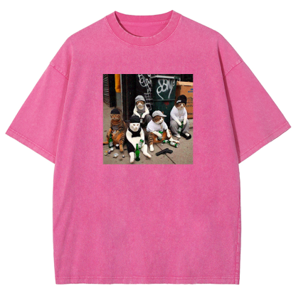 Street Gang Kitties Washed T-shirt