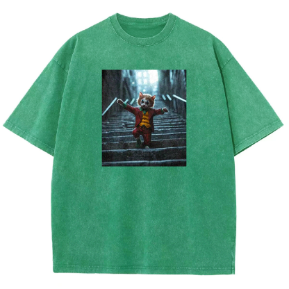 Jester Kitty Washed T-shirt