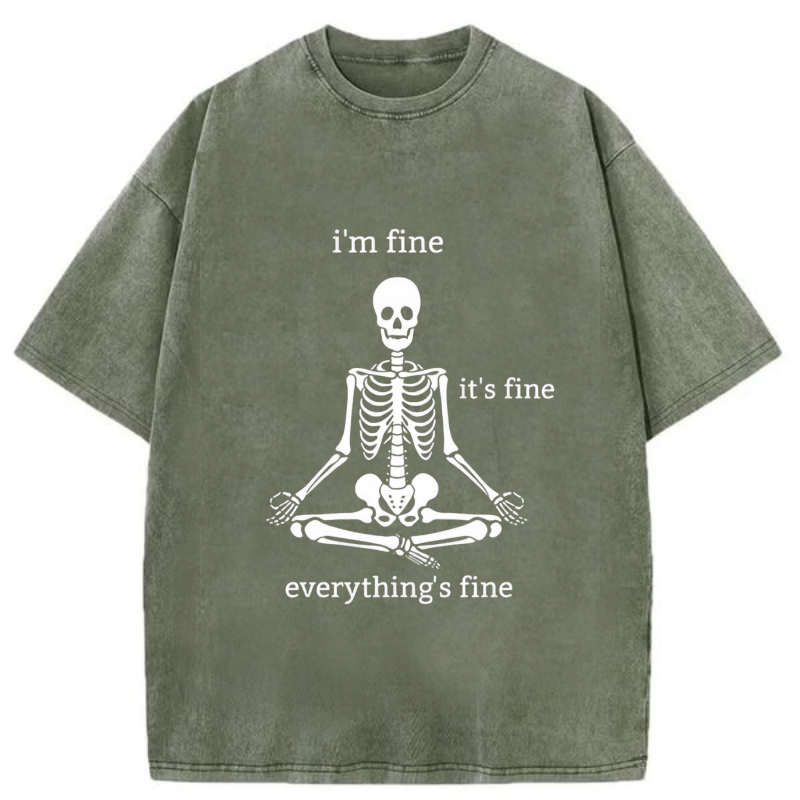 Everything's fine Washed T-shirt