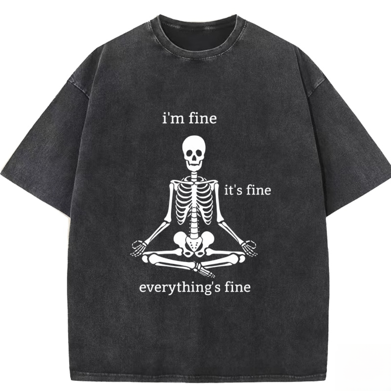 Everything's fine Washed T-shirt