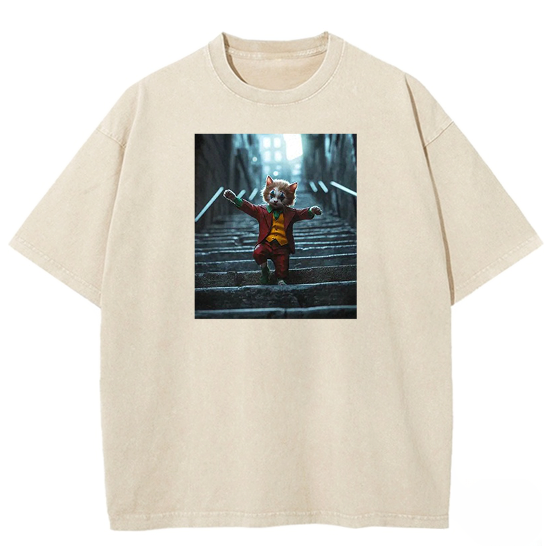 Jester Kitty Washed T-shirt