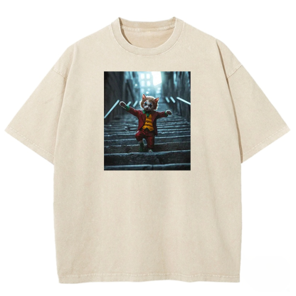 Jester Kitty Washed T-shirt