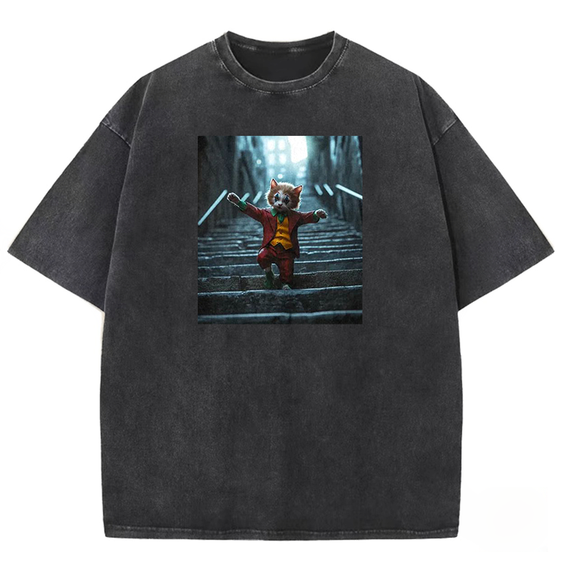 Jester Kitty Washed T-shirt