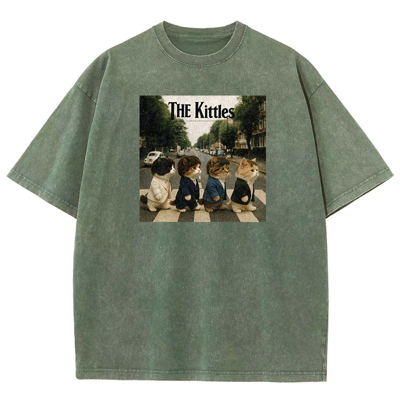 Meow Beatles Washed T-shirt
