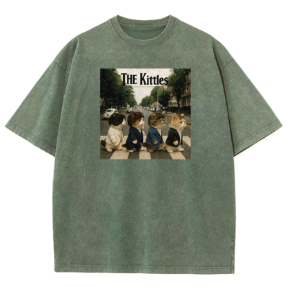 Meow Beatles Washed T-shirt