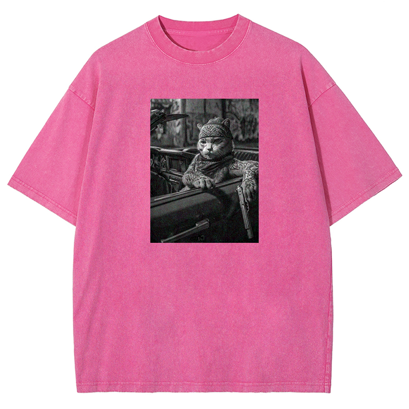 Tattooed Tabby Washed T-shirt