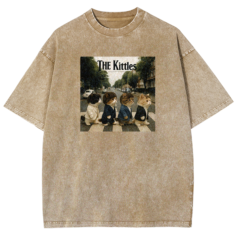 Meow Beatles Washed T-shirt