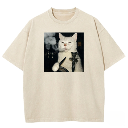 Smoke Master Kitty Washed T-shirt