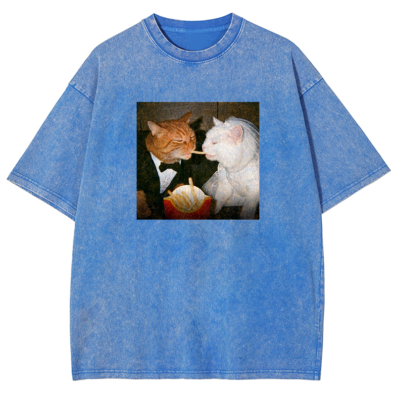 McWedding Meows Washed T-shirt