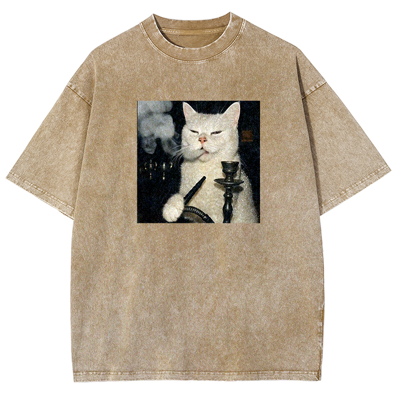 Smoke Master Kitty Washed T-shirt