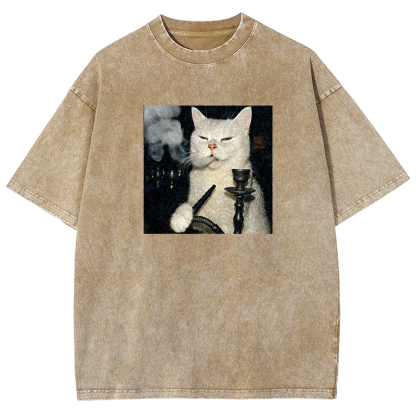 Smoke Master Kitty Washed T-shirt
