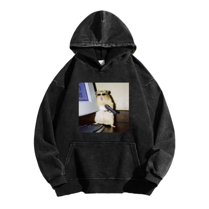 Wacky Hamster Washed Hoodie