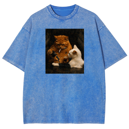 Tattoo Kitty Washed T-shirt