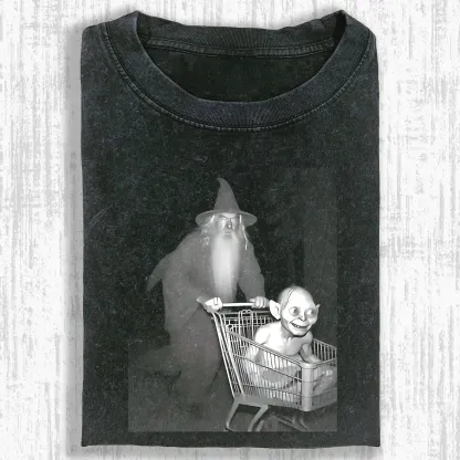 Funny shopping cart Washed T-shirt