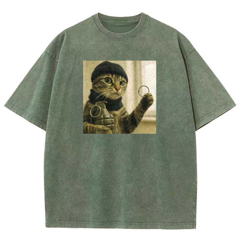 Feline Force Washed T-shirt