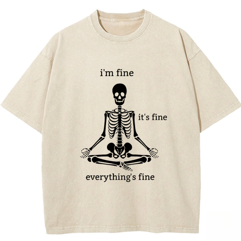 Everything's fine Washed T-shirt