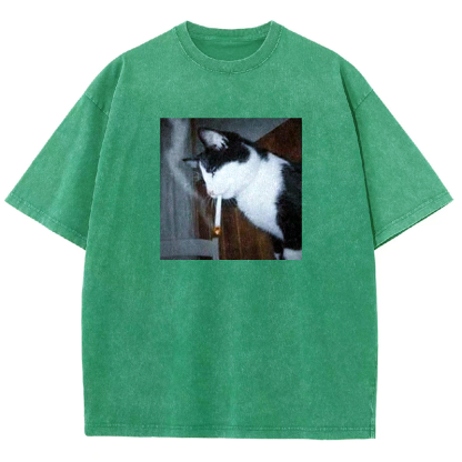 Nicotine Neko Washed T-shirt