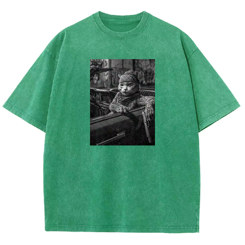 Tattooed Tabby Washed T-shirt