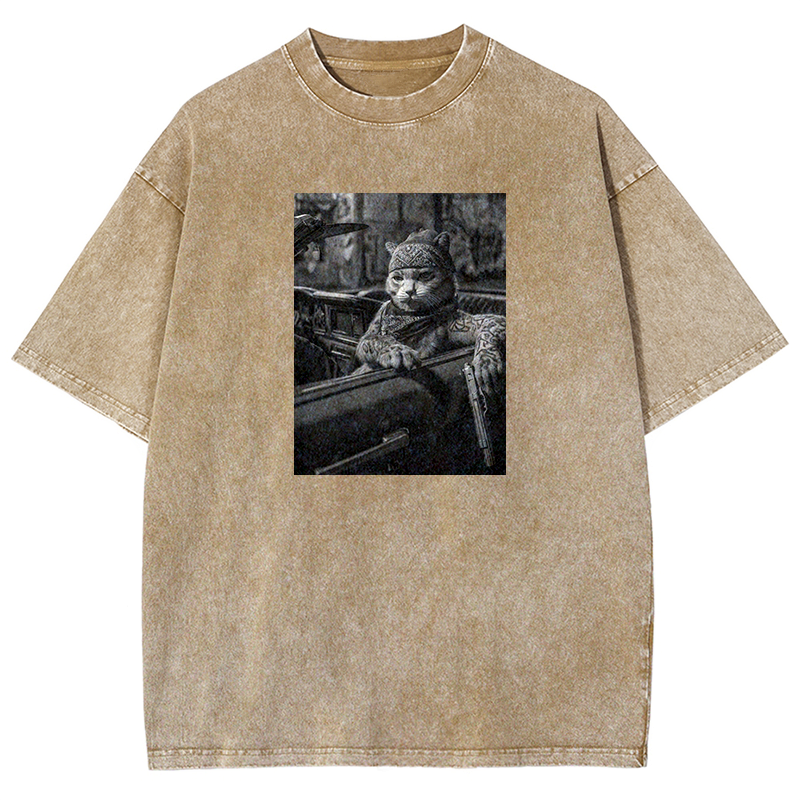 Tattooed Tabby Washed T-shirt