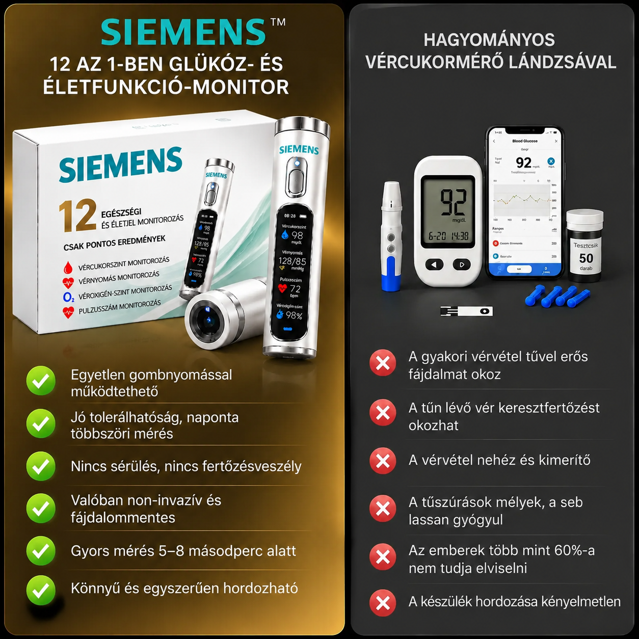 ✅Nem invazív intelligens vércukorszint-követő eszköz 99,9%-os pontossággal