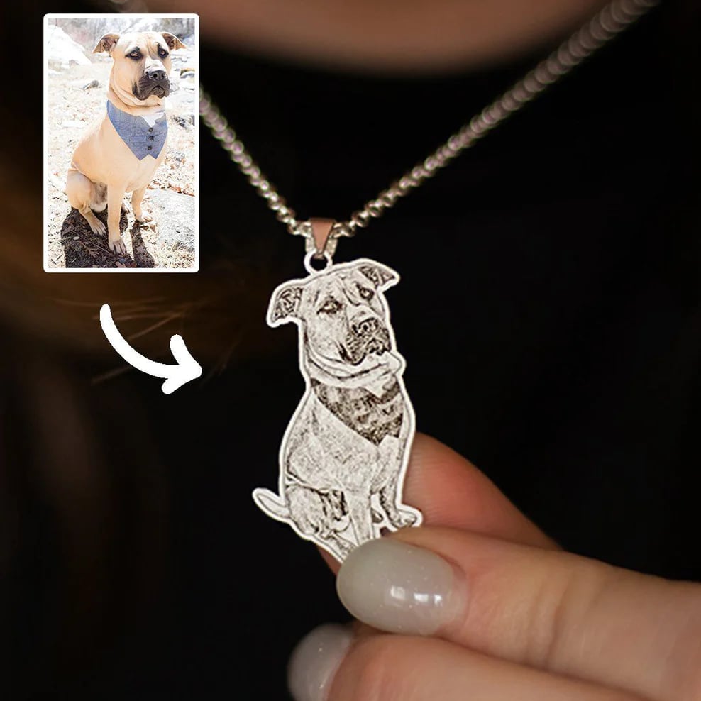 🐶 50% zniżki 💑Spersonalizowany naszyjnik/breloczek ze zdjęciem zwierzaka
