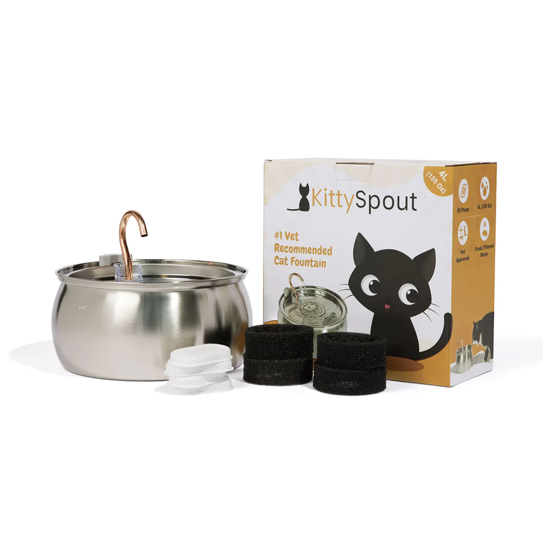 😻😻KittySpout™ Vezeték nélküli Itató - Egészséges és Boldog Macska Készlet
