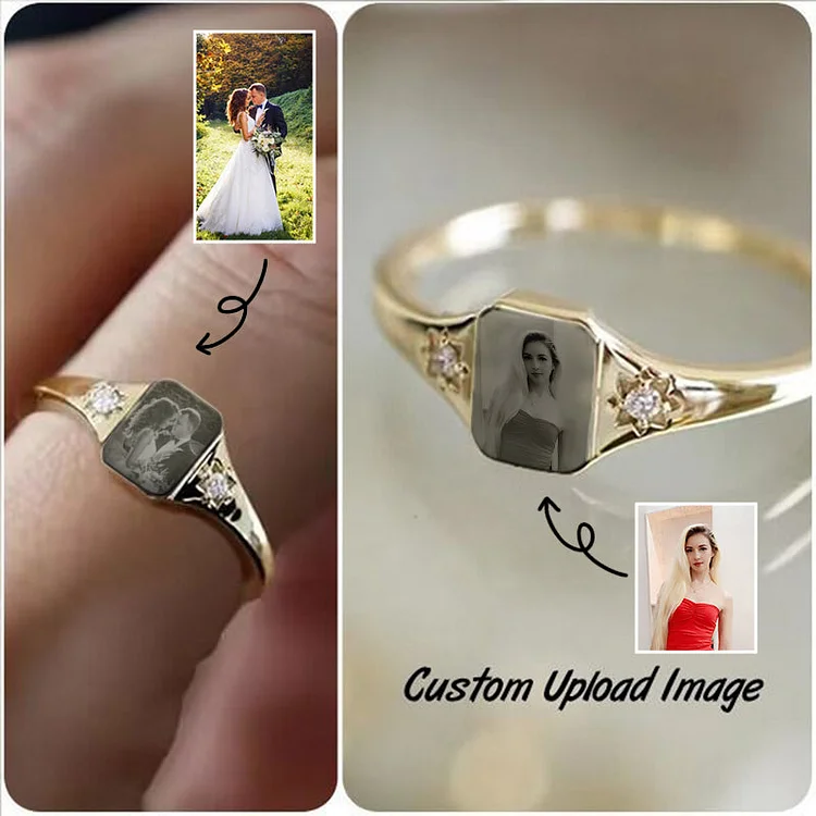 💏💞50% kedvezménnyel💝Személyes születésű fotógyűrű