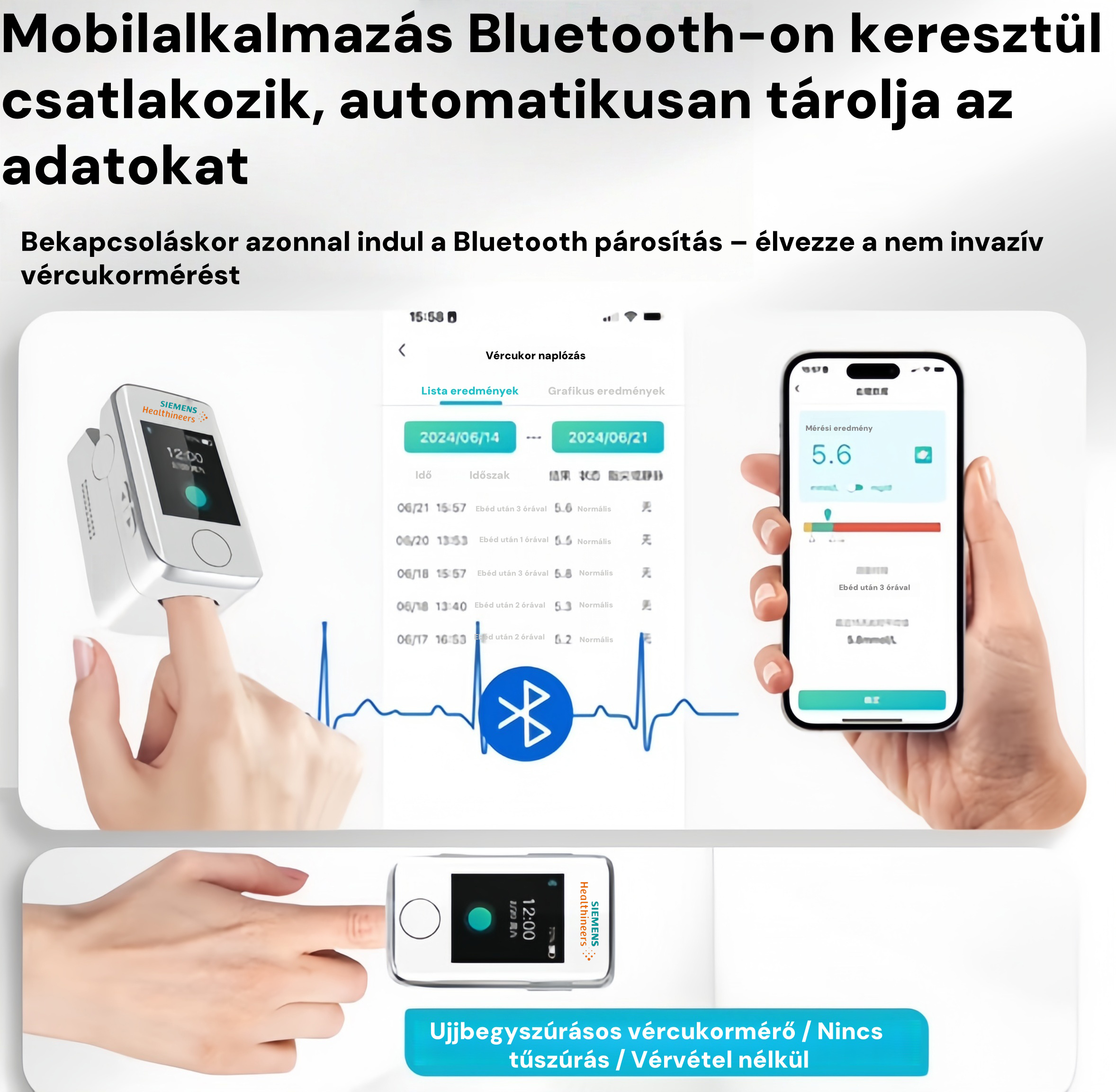 Fájdalommentes, tű nélküli otthoni vércukormérés – intelligens és dinamikus