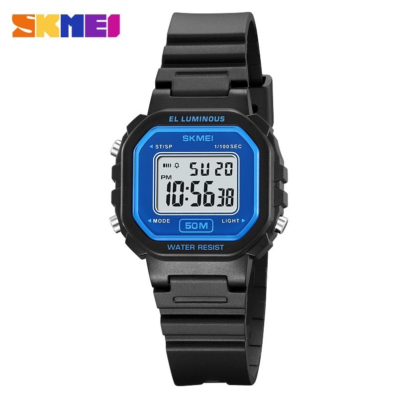 时刻美儿童电子表夜光50米防水学生手表闹钟多功能电子手表批发商