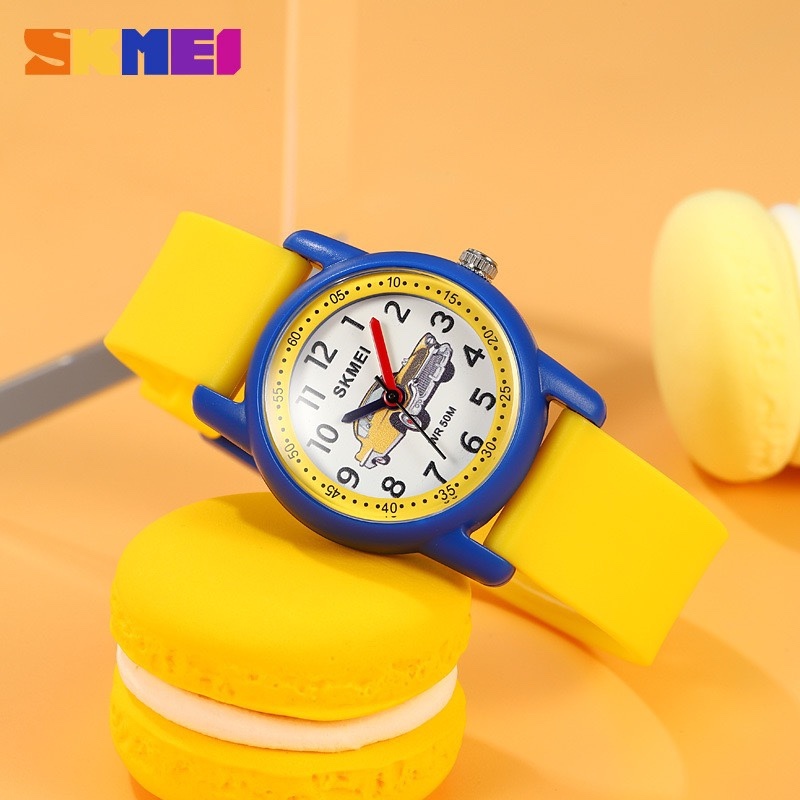 时刻美双机芯儿童电子手表学生款多功能夜光防水电子表led手表男