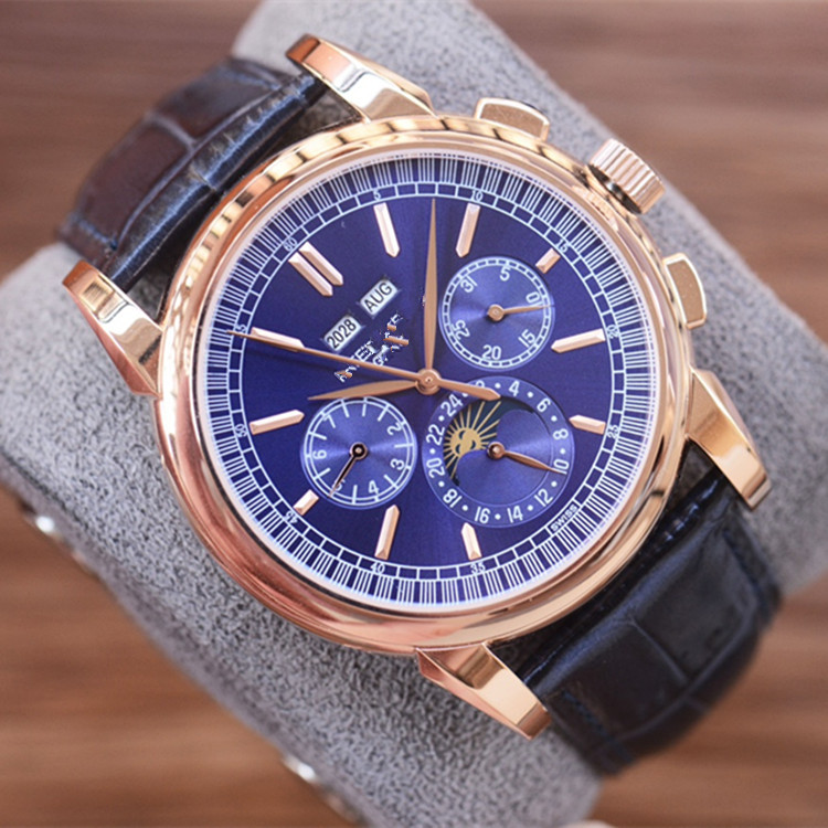 防水万年历月相日历男士全自动机械商务休闲手表