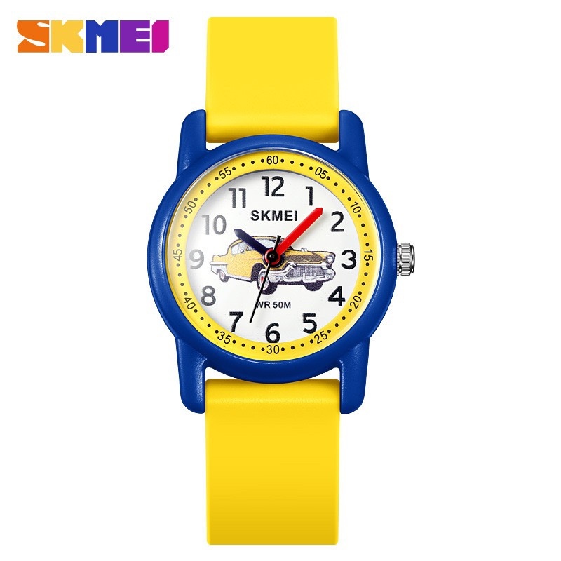 时刻美双机芯儿童电子手表学生款多功能夜光防水电子表led手表男